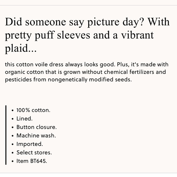 J Crew Crewcuts Puff Sleeve Dress in Plaid Size 7 - Picture 2 of 7